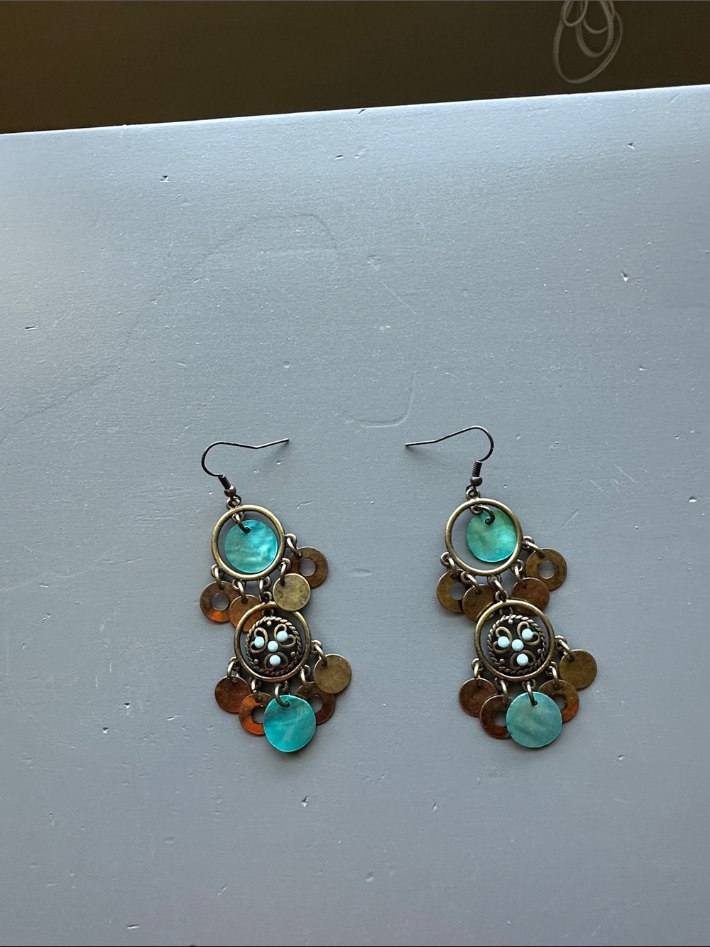 Turquoise Dangle Boho Earrings